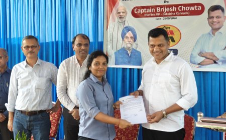 ಜೆಬಿಎಫ್‌ ಕಂಪೆನಿಗೆ ಭೂಮಿ ಬಿಟ್ಟುಕೊಟ್ಟವರಿಗೆ ಗೈಲ್‌ ಕಂಪೆನಿಯಲ್ಲಿ ಉದ್ಯೋಗ : ಉದ್ಯೋಗ ಪತ್ರ ವಿತರಿಸಿದ ದ.ಕ. ಸಂಸದ ಕ್ಯಾ. ಚೌಟ