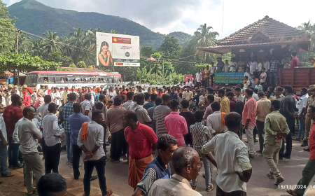 ಕಸ್ತೂರಿ ರಂಗನ್ ವರದಿ ಜಾರಿ ವಿರುದ್ಧ ಕರಾವಳಿಗರ ಜನಾಕ್ರೋಶ; ಗುಂಡ್ಯದಲ್ಲಿ ಬೃಹತ್‌ ಪ್ರತಿಭಟನೆ