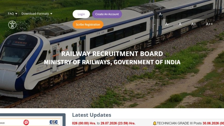 RRB: 6,557 ಟೆಕ್ನಿಷಿಯನ್ ಹುದ್ದೆಗೆ ಅರ್ಜಿ