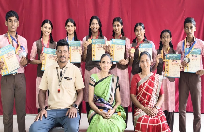 ವಿದ‍್ಯಾಭಾರತಿ ಸ್ಪರ್ಧೆ : ಅಂಬಿಕಾ ವಿದ‍್ಯಾಲಯದ ವಿದ‍್ಯಾರ್ಥಿಗಳಿಗೆ ಬಹುಮಾನ