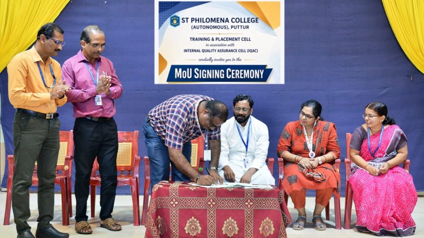 ಪುತ್ತೂರು: ಸಂತ ಫಿಲೋಮಿನಾ ಕಾಲೇಜು - ಗ್ಲೋಬಲ್ ರೀಚ್ ಮಧ್ಯೆ ಒಪ್ಪಂದ
