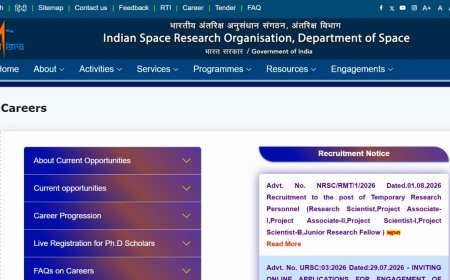ISRO: ಇಸ್ರೋದಿಂದ ವಿವಿಧ ಹುದ್ದೆಗಳ ಭರ್ತಿಗೆ ಅರ್ಜಿ