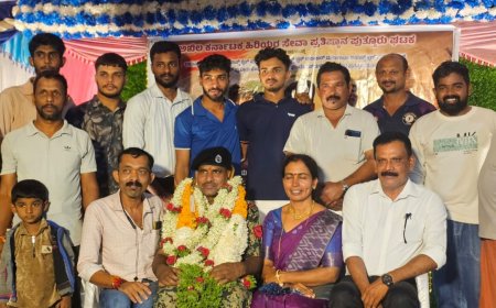 34 ವರ್ಷಗಳ ದೇಶ ಸೇವೆಗೆ ನಿವೃತ್ತಿ: ಯೋಧ ಸುಂದರ ಪೂಜಾರಿ ಪಳಂಬೆಗೆ ಭವ್ಯ ಸ್ವಾಗತ.. ಗೌರವ ಸನ್ಮಾನ
