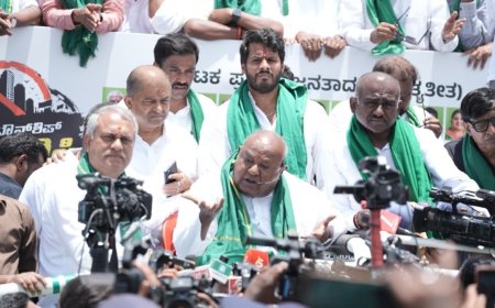 ಬಿಡದಿ ಟೌನ್‌ಶಿಪ್‌ ವಿರುದ್ಧ 2ನೇ ದಿನಕ್ಕೆ ಕಾಲಿಟ್ಟ JDS ಪಾದಯಾತ್ರೆ