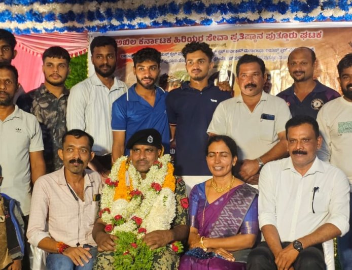 34 ವರ್ಷಗಳ ದೇಶ ಸೇವೆಗೆ ನಿವೃತ್ತಿ: ಯೋಧ ಸುಂದರ ಪೂಜಾರಿ ಪಳಂಬೆಗೆ ಭವ್ಯ ಸ್ವಾಗತ.. ಗೌರವ ಸನ್ಮಾನ