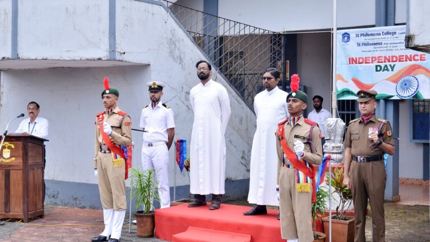 ಸಂತ ಫಿಲೋಮಿನಾ ಕಾಲೇಜಿನಲ್ಲಿ 80ನೇ ಸ್ವಾತಂತ್ರ್ಯ ದಿನಾಚರಣೆ