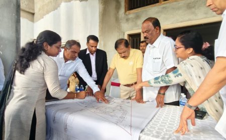 ಉಡುಪಿ: ಮಂಗಳೂರು ವಿವಿ ಸ್ನಾತಕೋತ್ತರ ಅಧ್ಯಯನ ಕೇಂದ್ರದ ಕಟ್ಟಡ ಪರಿಶೀಲನೆ ನಡೆದ ಡಿಸಿಎಂ