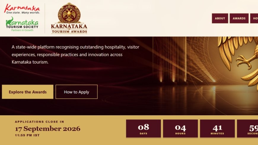 Karnataka Tourism Awards-2026: ಕರ್ನಾಟಕ ಟೂರಿಸಂ ಅವಾರ್ಡ್ಸ್-2026ಕ್ಕೆ ಅರ್ಜಿ ಆಹ್ವಾನ