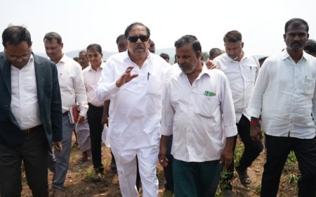 ಬಳ್ಳಾರಿ: ಡಿಸಿಎಂ ಡಾ.ಜಿ.ಪರಮೇಶ್ವರ ಬರ ಪರಿಶೀಲನೆ