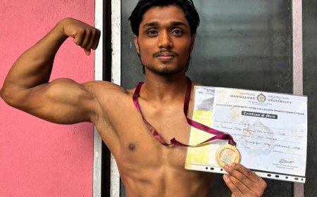 ವಿಶ್ವವಿದ್ಯಾನಿಲಯ ಮಟ್ಟದ ಬೆಸ್ಟ್ ಫಿಸಿಕ್ ಸ್ಪರ್ಧೆ: ಪ್ರಜ್ವಲ್‌ಗೆ ತೃತೀಯ ಸ್ಥಾನ