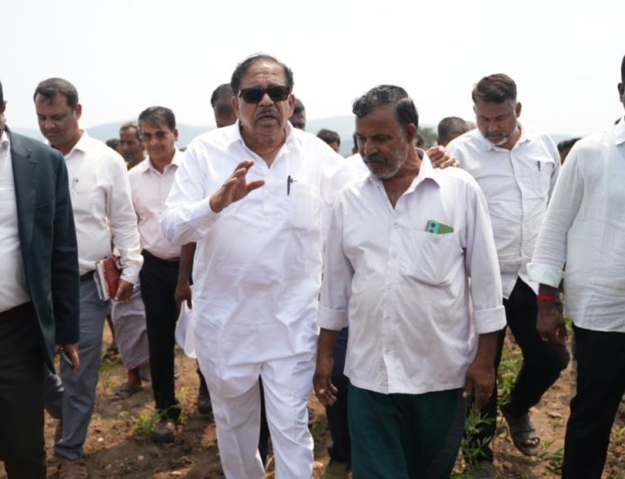 ಬಳ್ಳಾರಿ: ಡಿಸಿಎಂ ಡಾ.ಜಿ.ಪರಮೇಶ್ವರ ಬರ ಪರಿಶೀಲನೆ