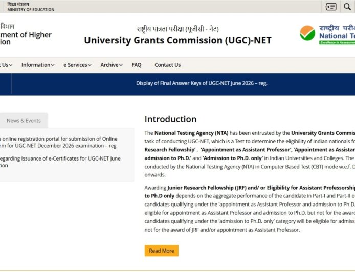 UGC NET: ಯುಜಿಸಿ ನೆಟ್ ಪರೀಕ್ಷೆಗೆ ಅಧಿಸೂಚನೆ ಬಿಡುಗಡೆ
