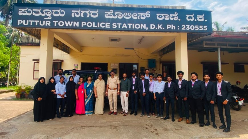 ಪುತ್ತೂರು ಪೊಲೀಸ್ ಠಾಣೆಗಳಿಗೆ ಸಂತ ಫಿಲೋಮಿನಾ ಕಾಲೇಜಿನ ಎಂಎಸ್‌ಡಬ್ಲ್ಯೂ ವಿದ್ಯಾರ್ಥಿಗಳು ಭೇಟಿ