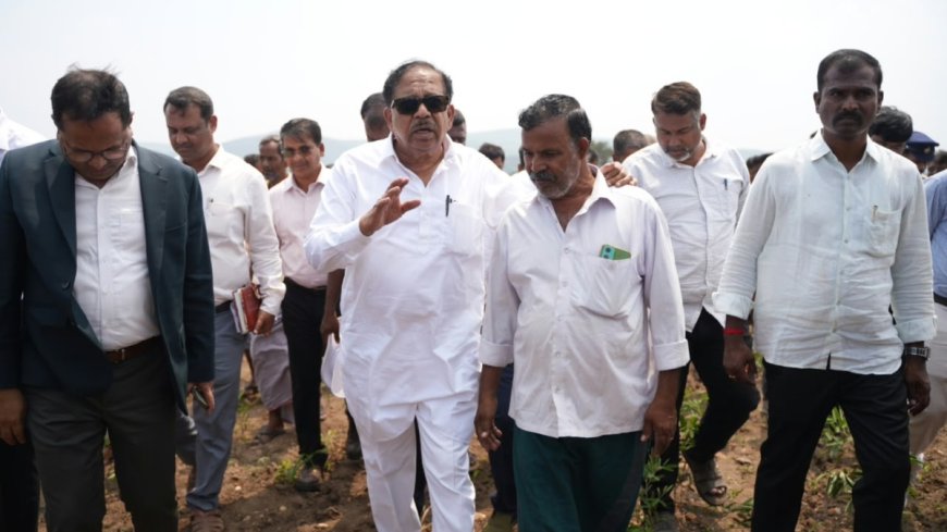 ಬಳ್ಳಾರಿ: ಡಿಸಿಎಂ ಡಾ.ಜಿ.ಪರಮೇಶ್ವರ ಬರ ಪರಿಶೀಲನೆ