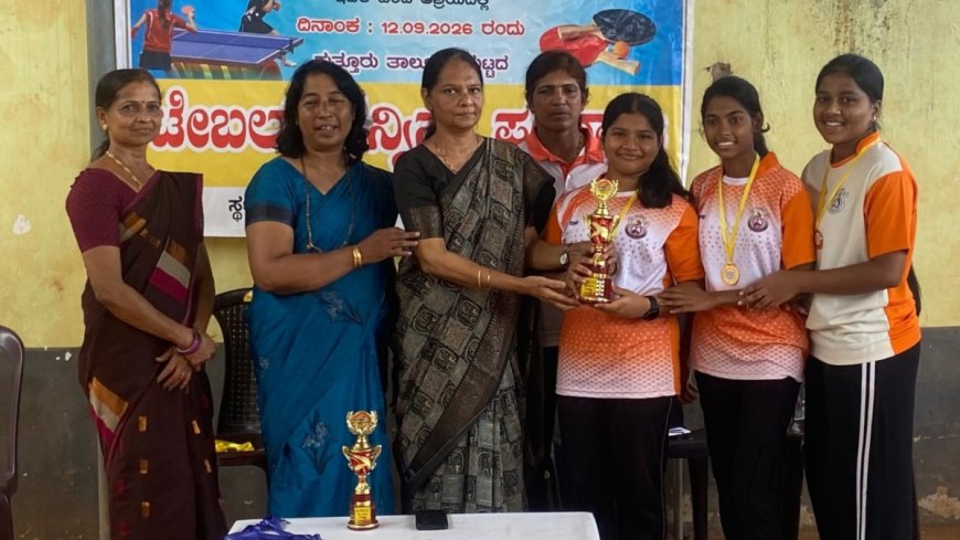 ತಾಲೂಕು ಮಟ್ಟದ ಟೇಬಲ್ ಟೆನ್ನಿಸ್ ಪಂದ್ಯಾವಳಿ: ವಿವೇಕಾನಂದ ಪಿಯು ಕಾಲೇಜಿನ ವಿದ್ಯಾರ್ಥಿಗಳಿಗೆ ಪ್ರಶಸ್ತಿ