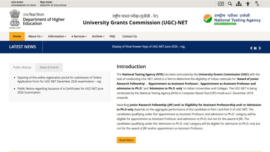 UGC NET: ಯುಜಿಸಿ ನೆಟ್ ಪರೀಕ್ಷೆಗೆ ಅಧಿಸೂಚನೆ ಬಿಡುಗಡೆ