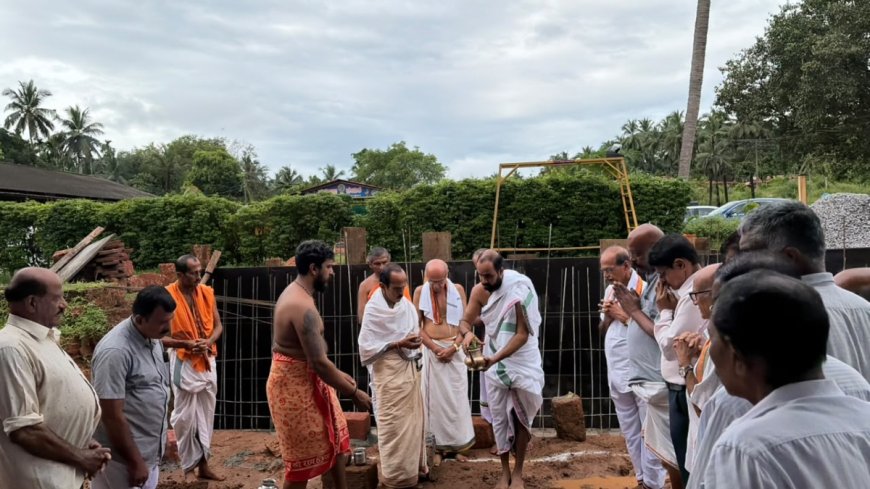 ಶ್ರೀ ಪಂಚಲಿಂಗೇಶ್ವರ ದೇಗುಲ: ಕಿನ್ನಿಮಾಣಿ–ಪೂಮಾಣಿ, ಪಿಲಿಚಾಮುಂಡಿ ದೈವಗಳ ಚಾವಡಿ ನಿರ್ಮಾಣಕ್ಕೆ ಭೂಮಿಪೂಜೆ